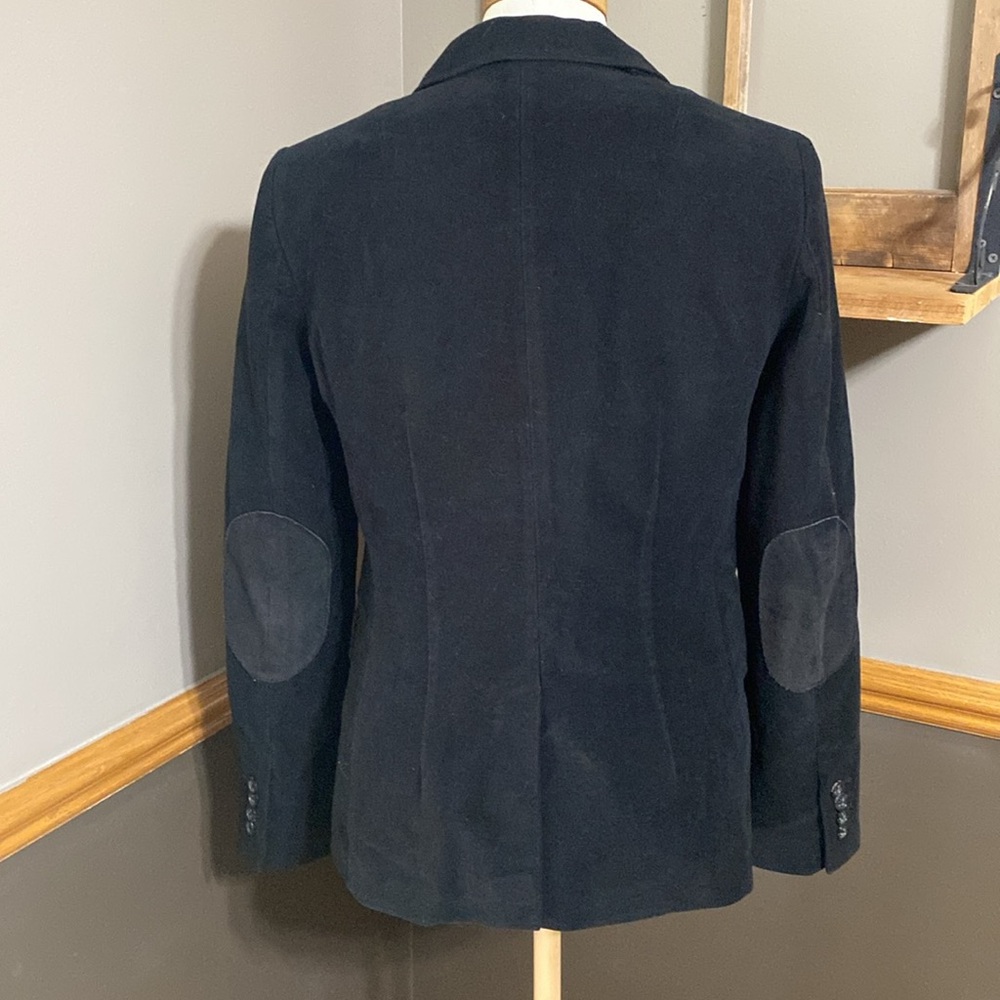 Banana Republic black velour blazer jacket size 6 - Picture 2 of 11